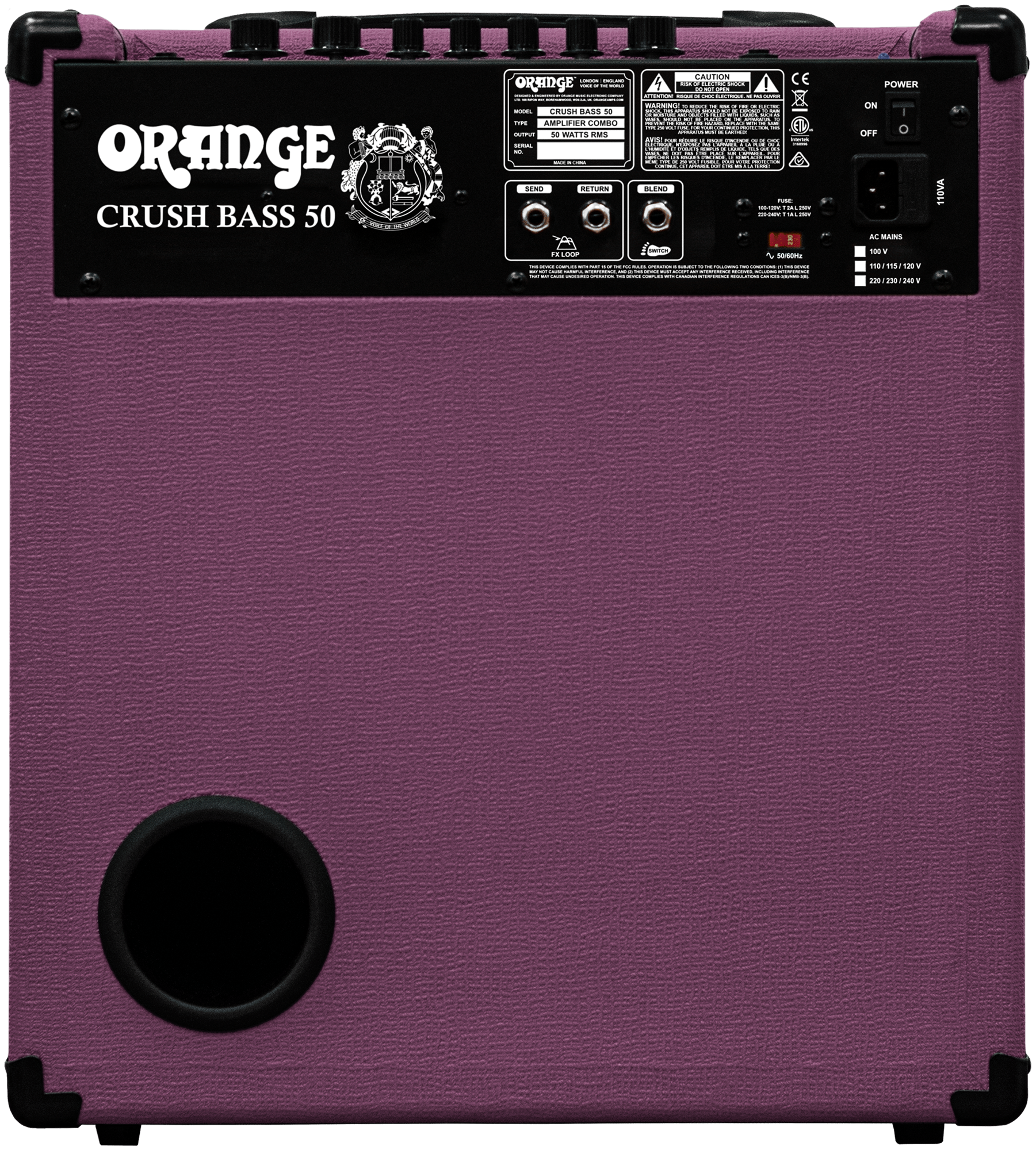 Crush Bass 50 G. Hughes Ltd Purple