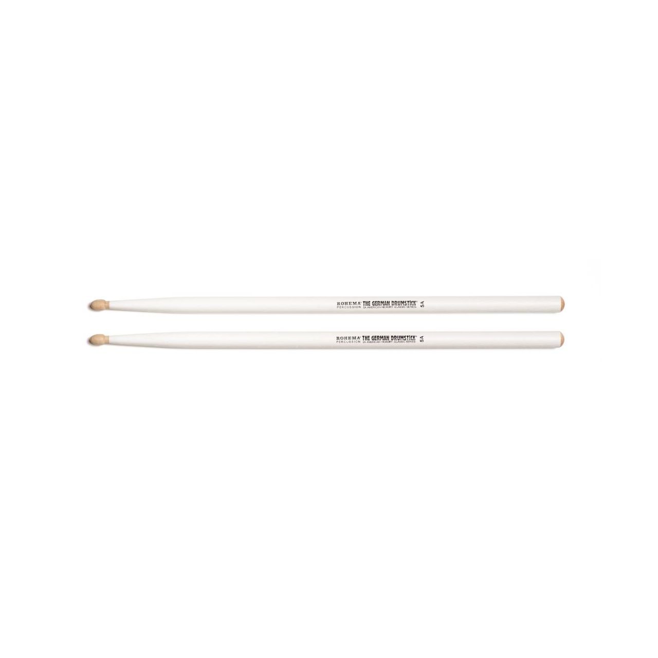 White 5A Classic Hickory Sticks weiß lackiert