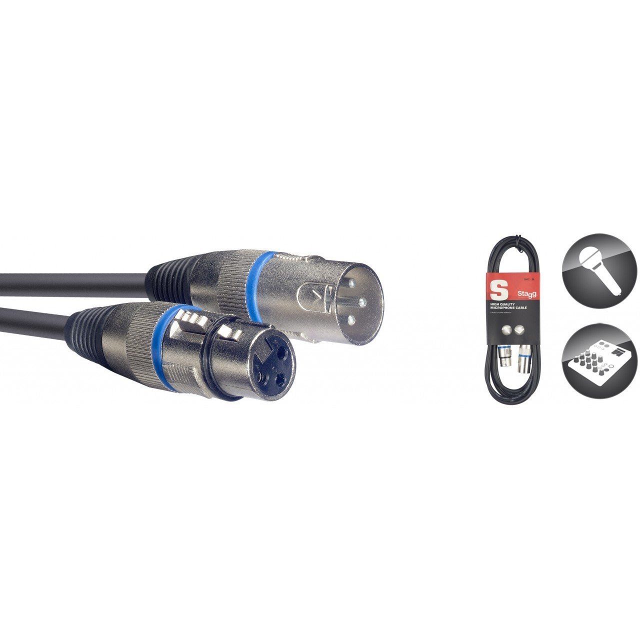 Mikrofonkabel - XLR - 1m - Blau