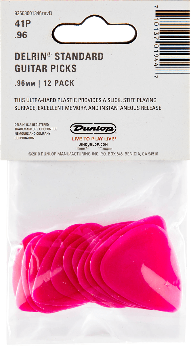 Delrin 500 Standard Players Picks 12 Stück 0,96mm