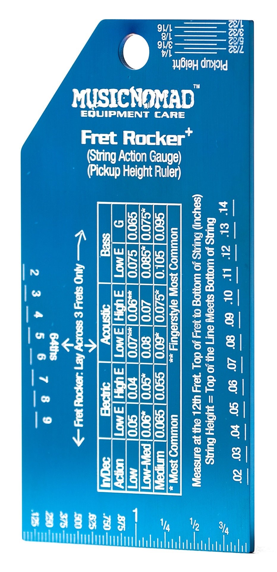 Fret Rocker+ with String Action Gauge/Pickup Ruler MN822