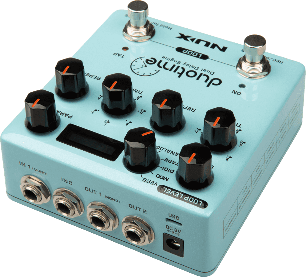 DUOTIME Double Delay Pedal mit Looper