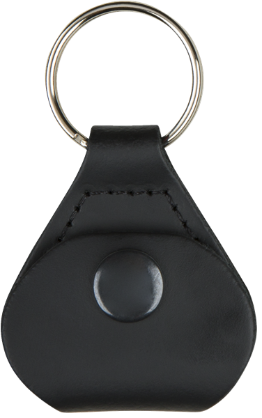 Leather Pick Holder Keychain, Black