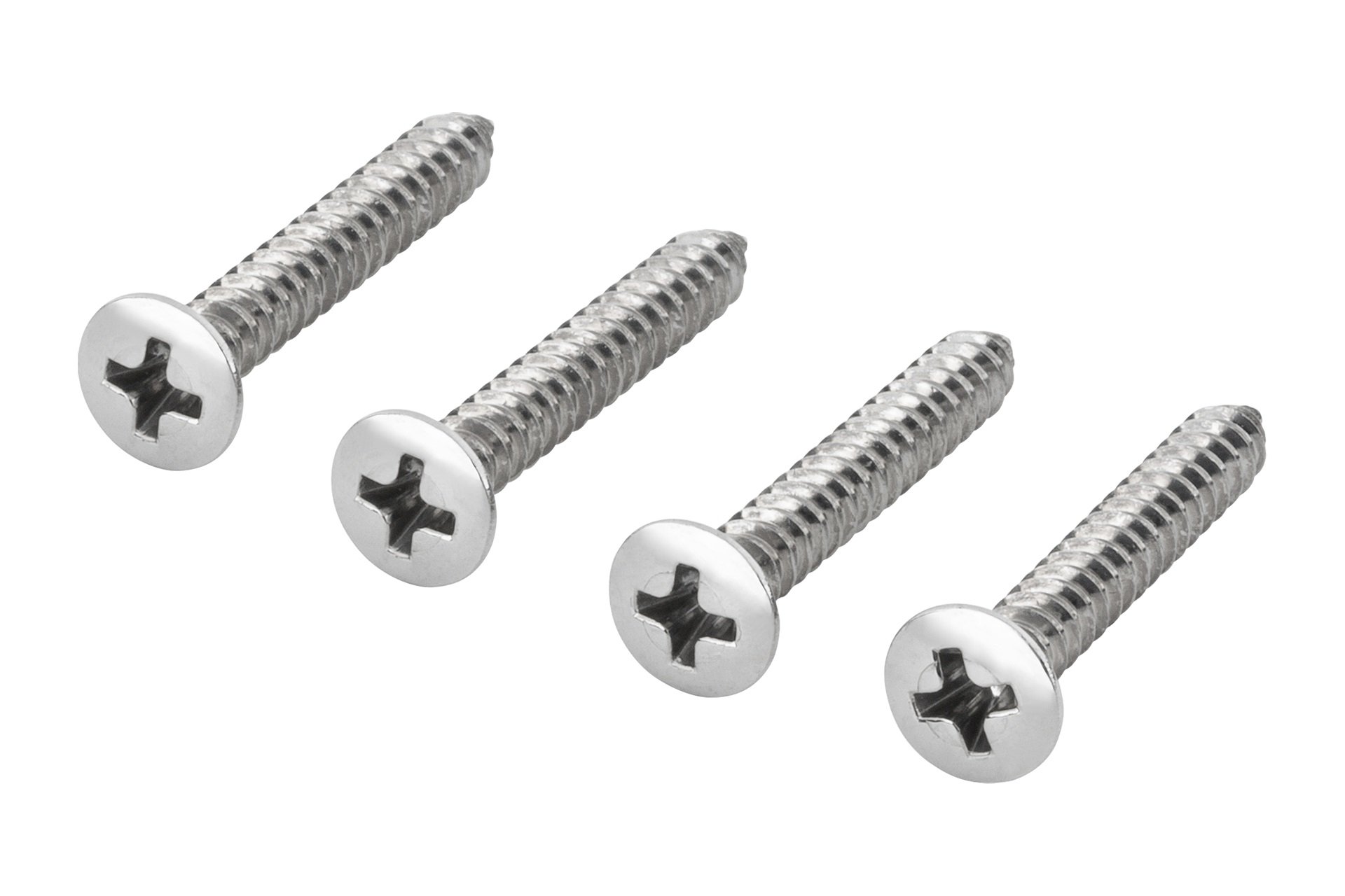 Countersunk Short Screws for Bolt-On Neck, 4,2 mm x 30 mm, 4 pcs. - Chrome