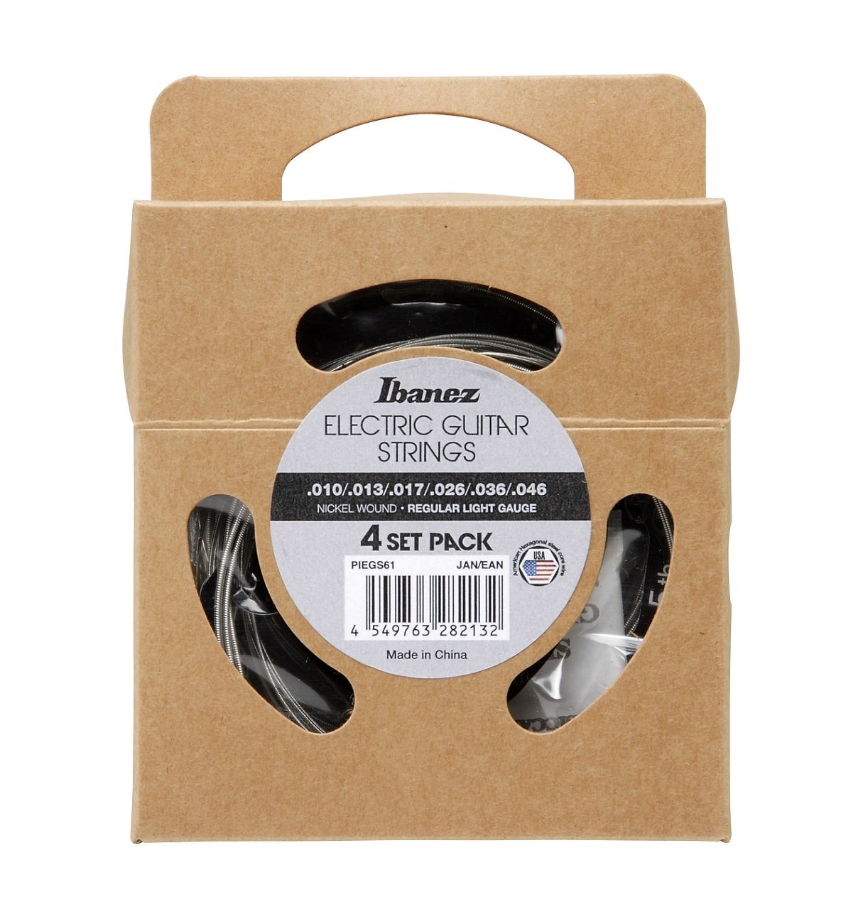 Saiten Regular Light Nickel 4 Sets 6 String Stärken .010/.013/.017/.026/.036/.046