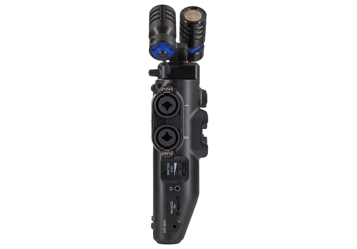 Zoom H6studio Seitenansicht mit Anschlüssen
