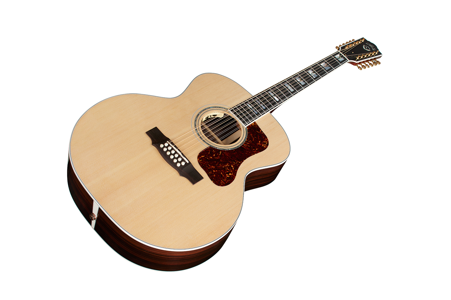 12-saitige Akustikgitarre, Westerngitarre, Fichtendecke, Naturfarben, Cutaway-Korpus
