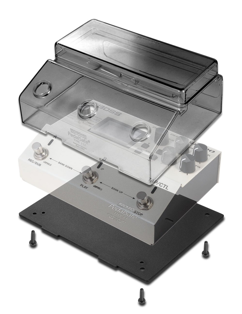 PedalSafe Type J1.1 - Protective Cover and Universal Mounting Plate