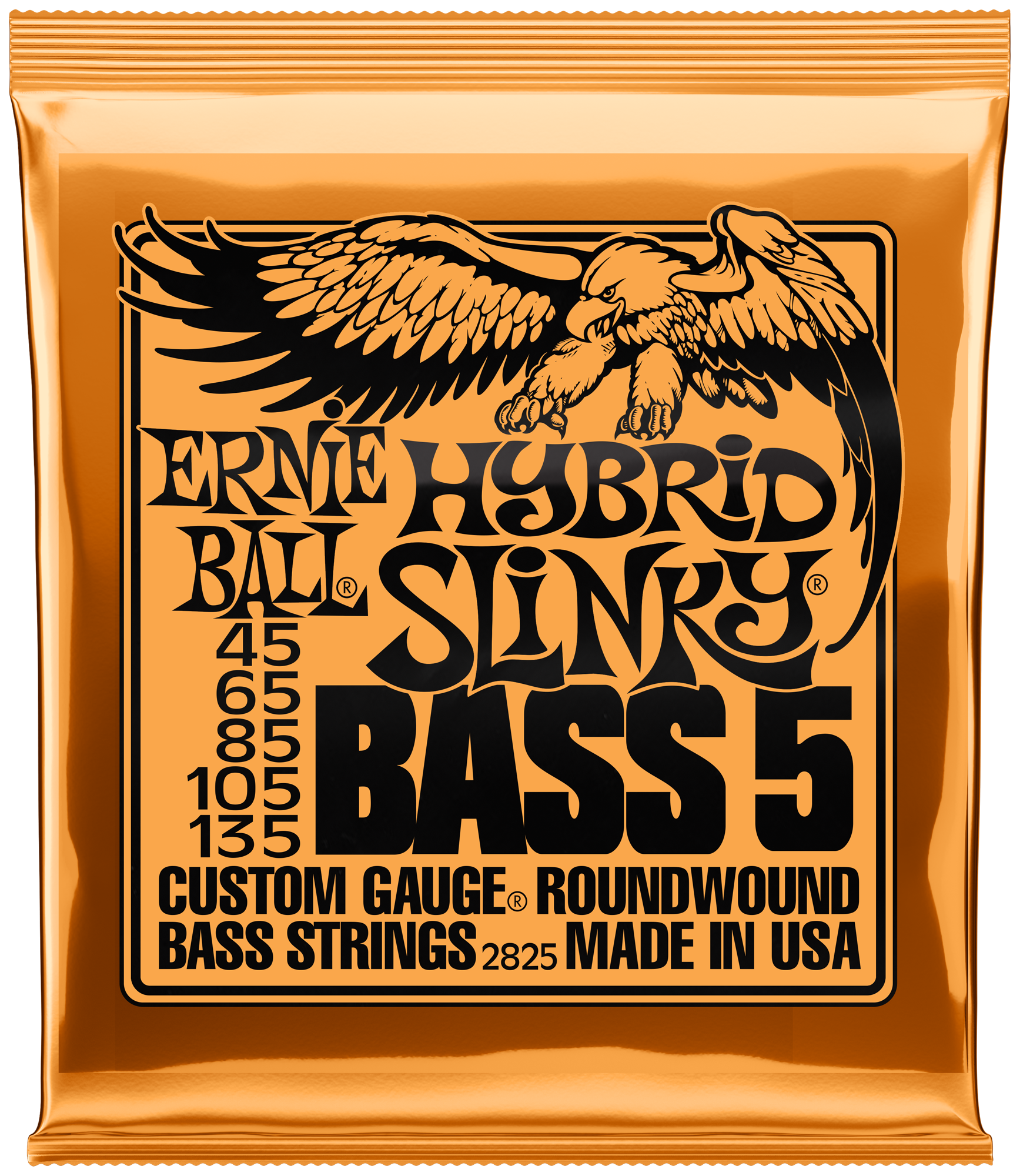 Saitensatz E-Bass Hybrid Slinky Nickel Wound 5-String 45-135