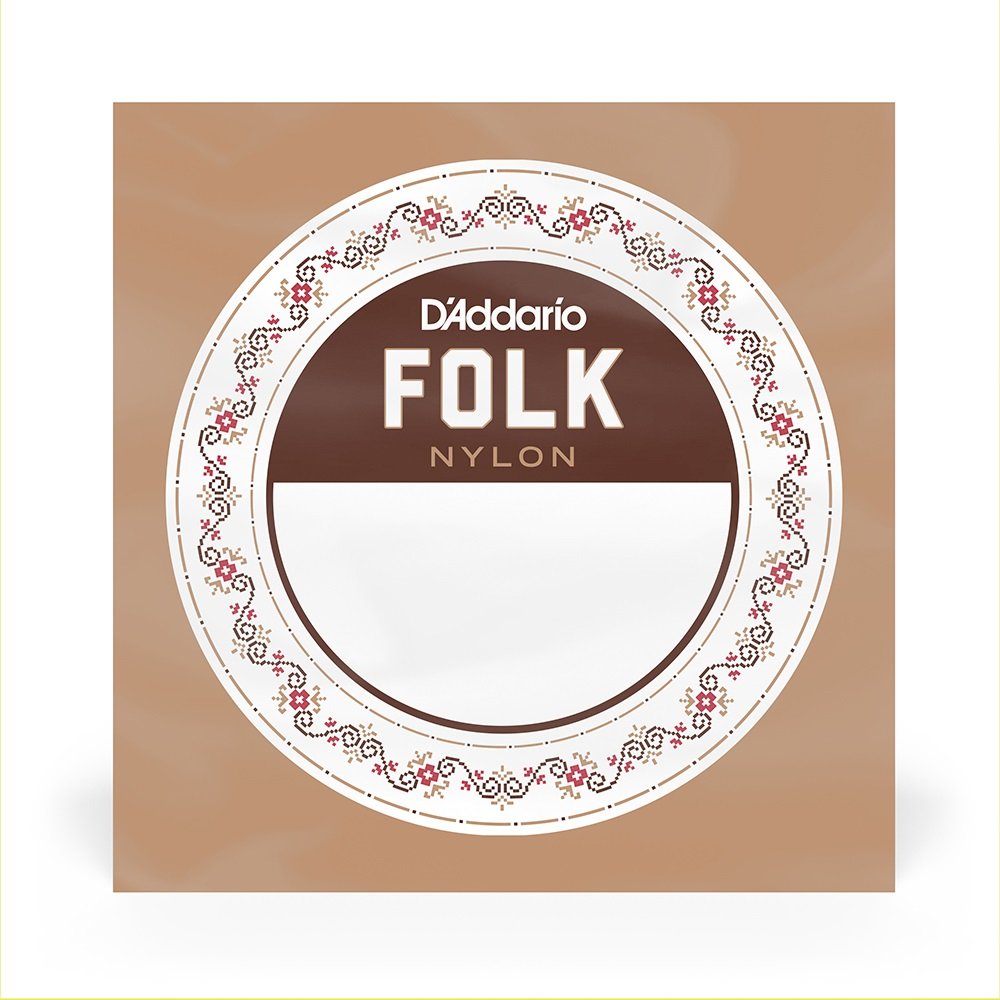BES045W Einzelsaite für Folkgitarre, Nylon, mit Silber umsponnen, Kugelende, .045