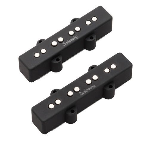 J/J-Style Bass Pickup Set (Alnico V / Alnico III), Noise-Cancelling, Split Coil, 4-String - Bridge &