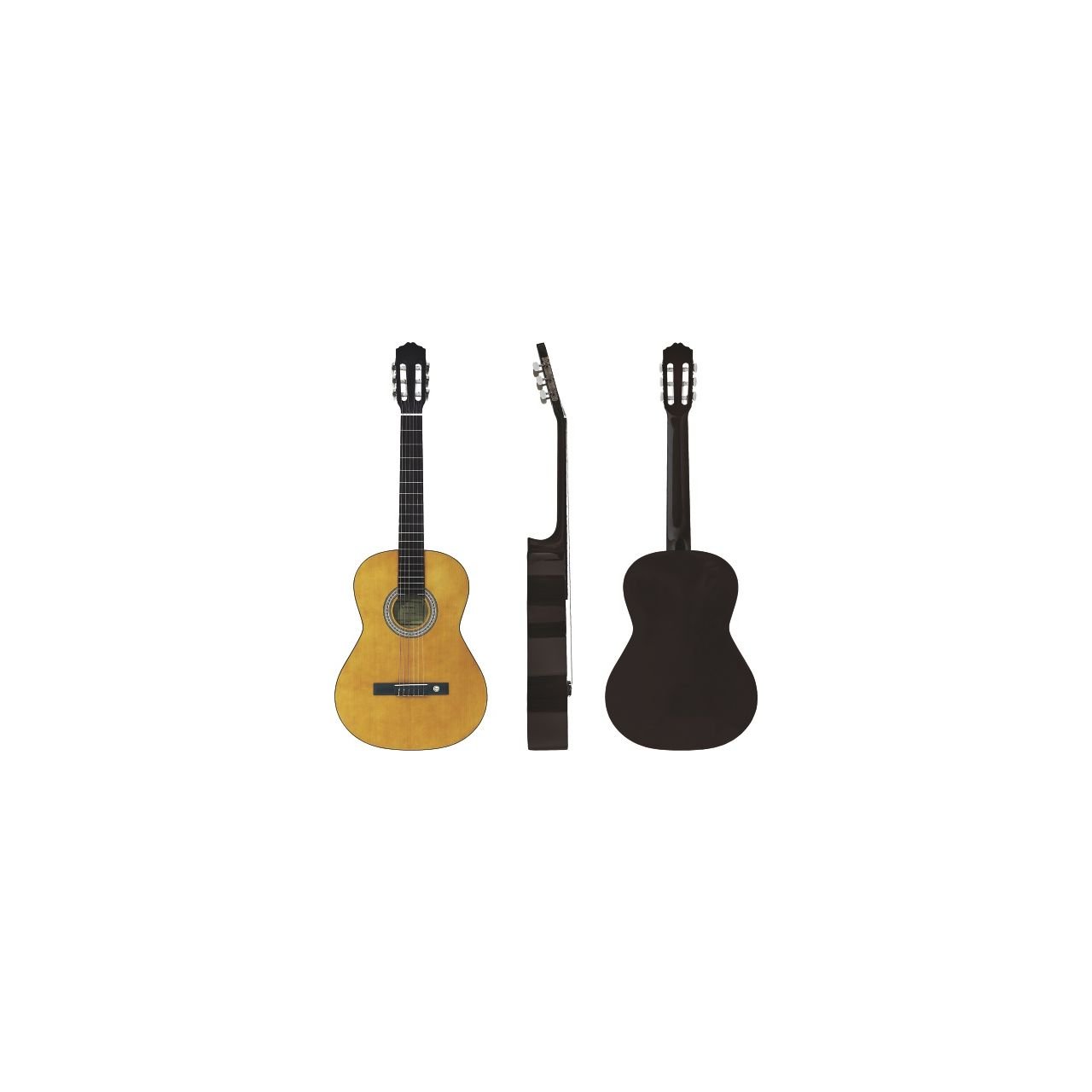 4/4 Konzertgitarre Classic Series in Schwarz