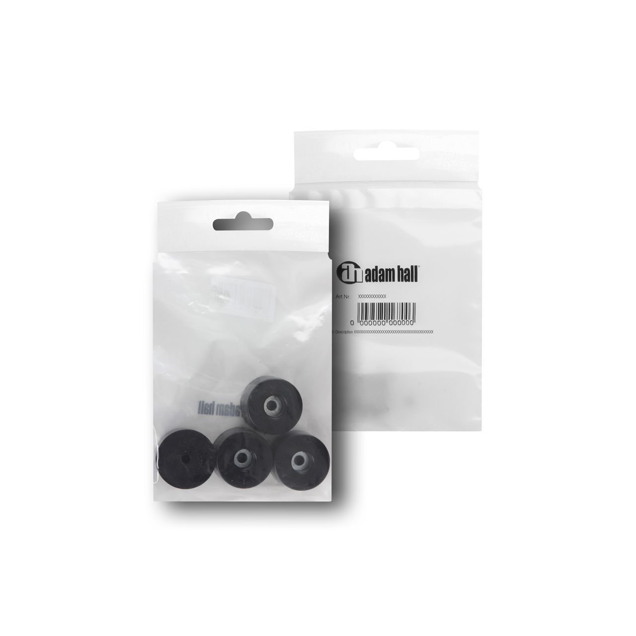 4er Set Gummifuß 38 x 25 mm im Beutel