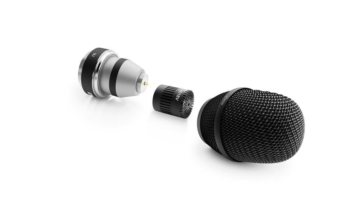 d:facto™ 4018V Softboost Supercardioid Mic, SL1 Adapter (Shure/Sony/Lectrosonics), Black