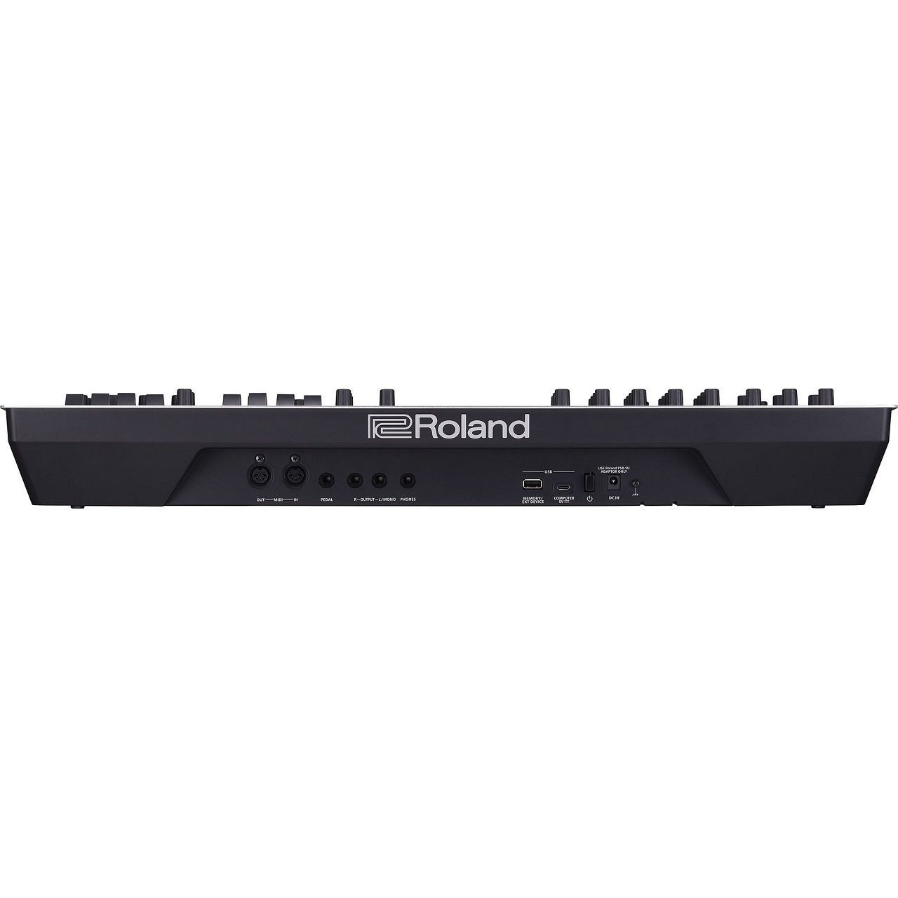 Anschlüsse des Roland GAIA-2 Synthesizers: USB-C, USB-A, Audio Out