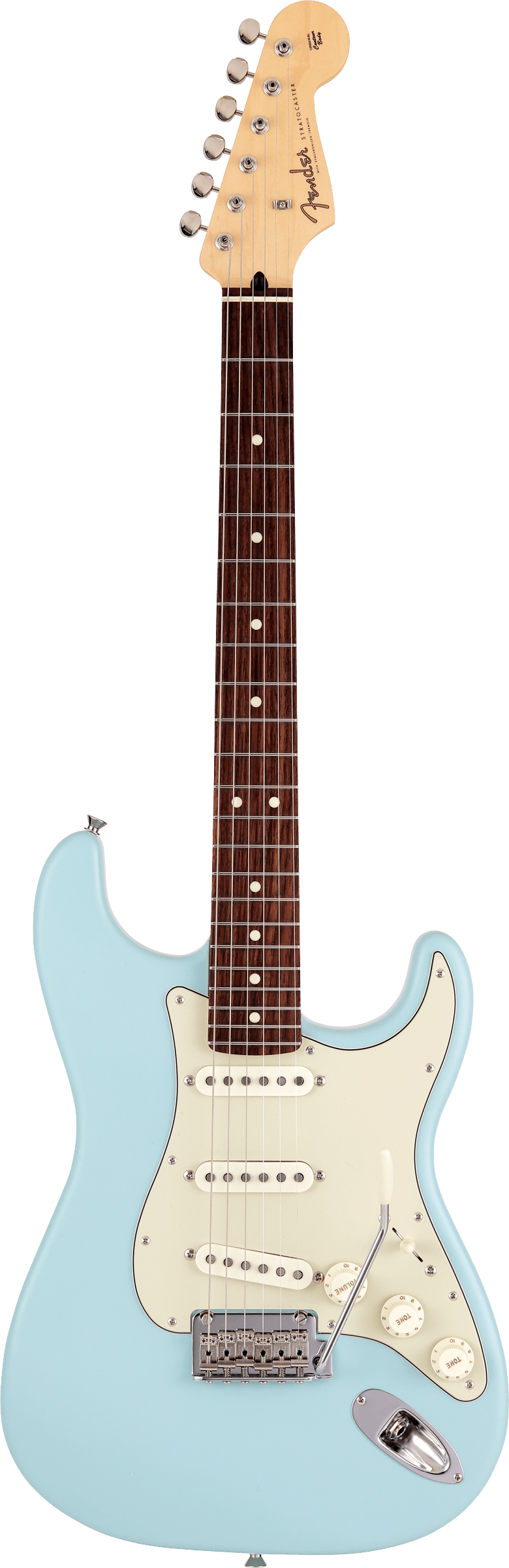Made in Japan Junior Collection Stratocaster®, Rosewood Fingerboard, Satin Daphne Blue