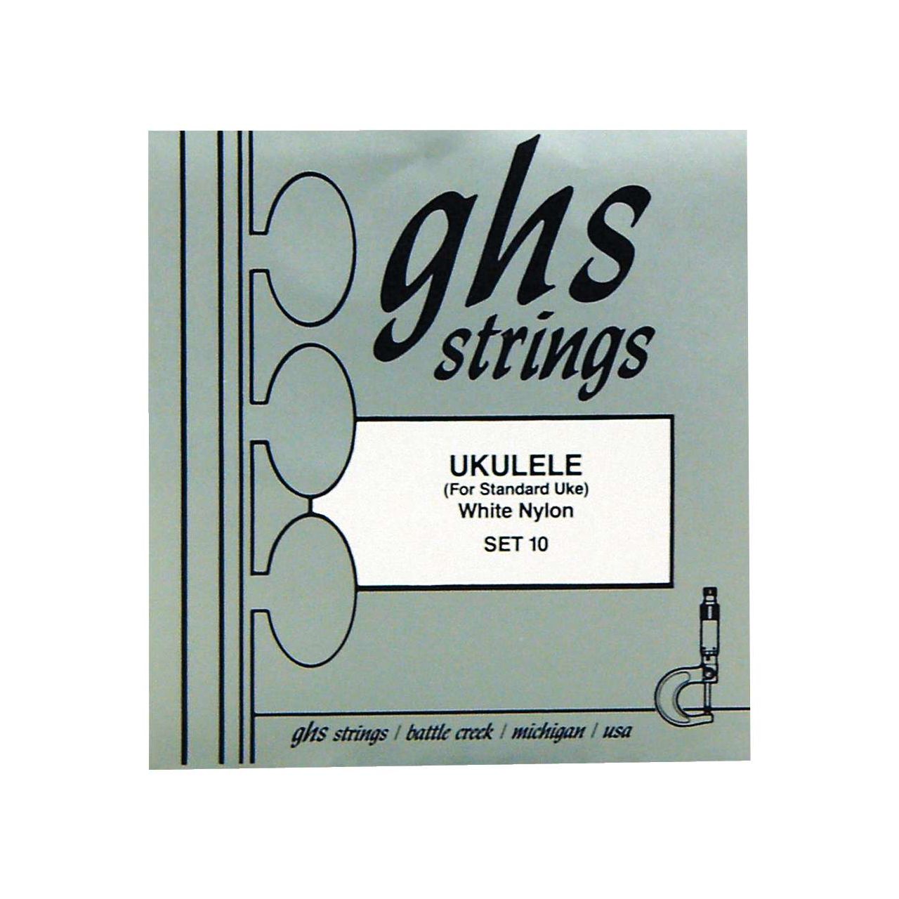 Ukulele Nylon Tie-Ends - Ukulele String Set, Hawaiian D-Tuning, Clear Nylon