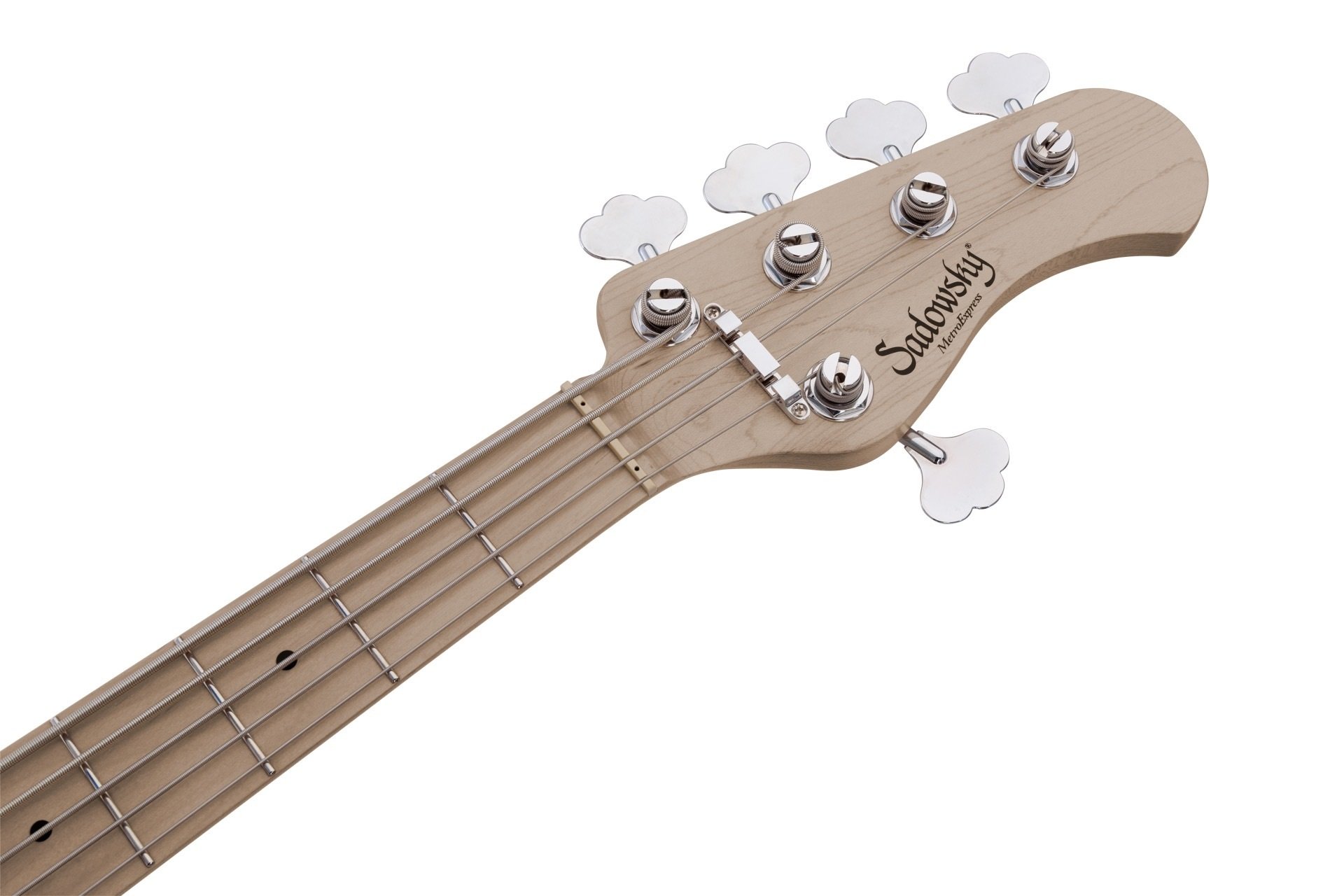 MetroExpress 21-Fret Hybrid P/J Bass, Roasted Maple Fingerboard, 5-String - Solid Black High Polish