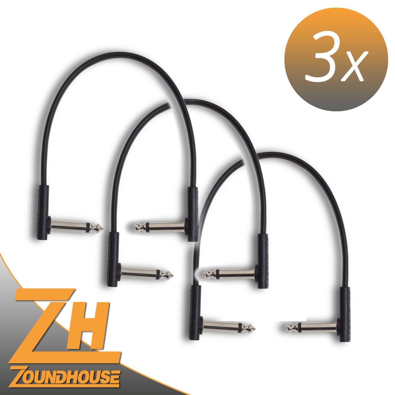 3 x Flat Patch Cable 20 cm - Patchkabel