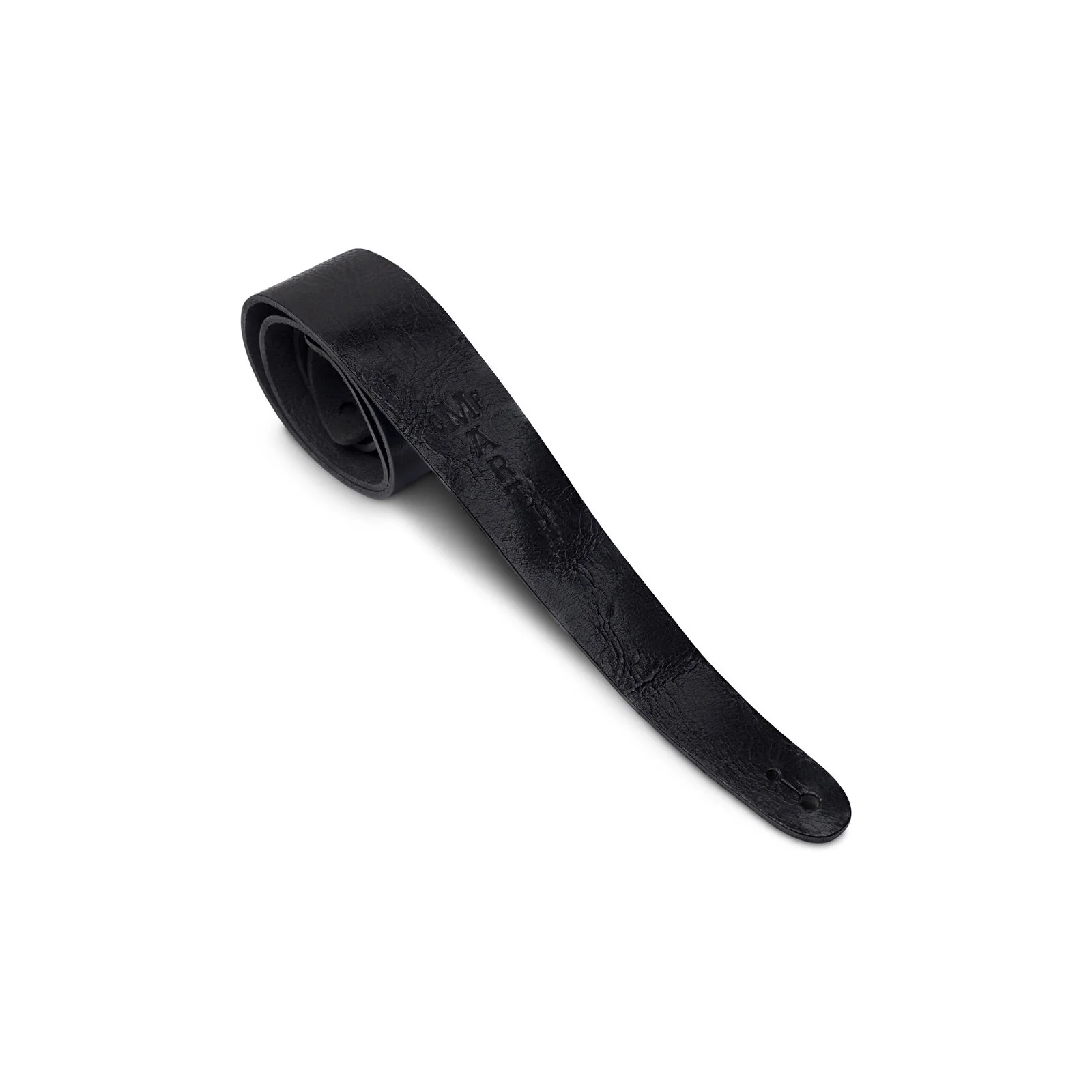 Leather Guitar Strap With CFM Logo Black
