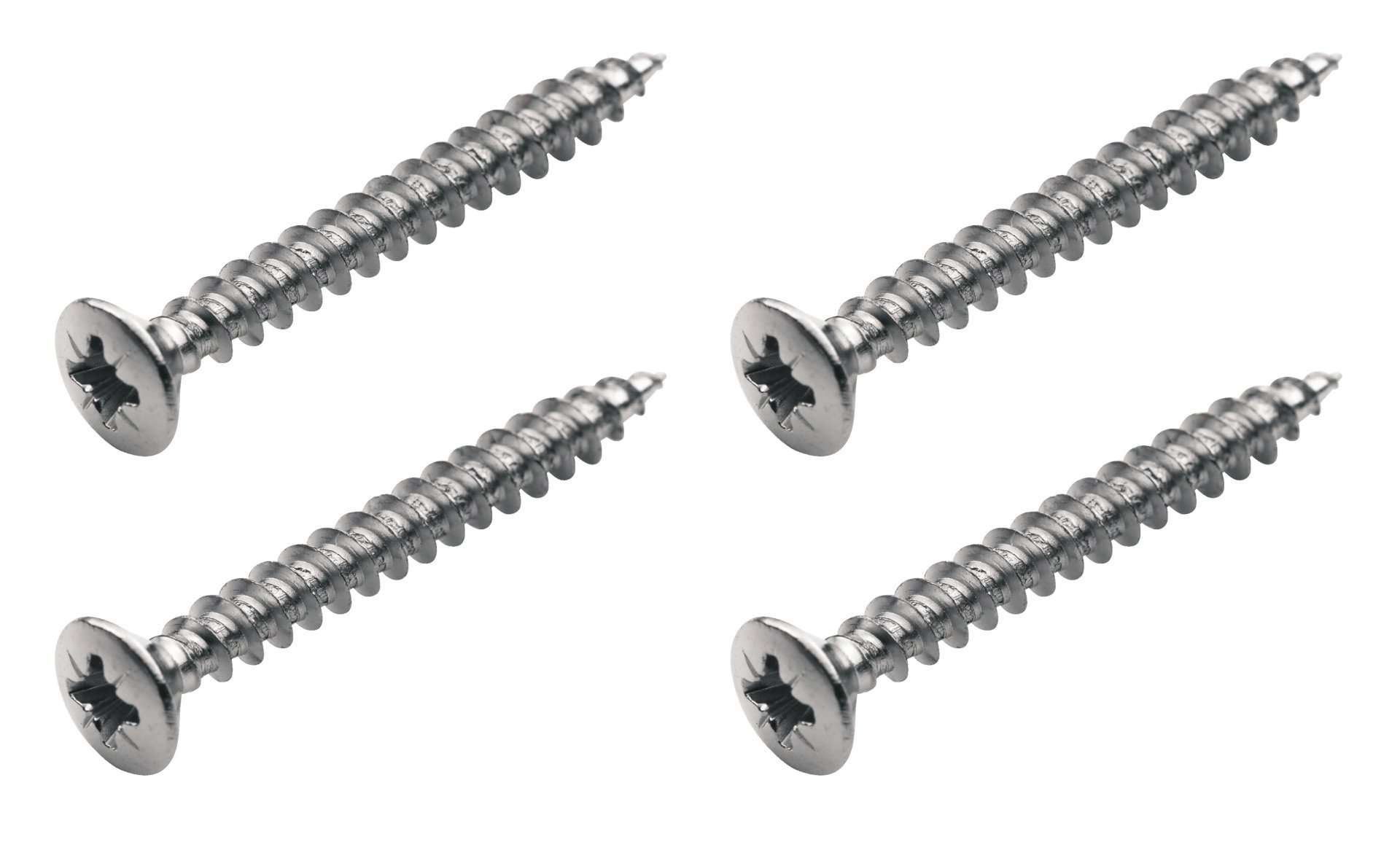 Screws for Bolt-On Necks, 40 mm, 4 pcs. - Chrome