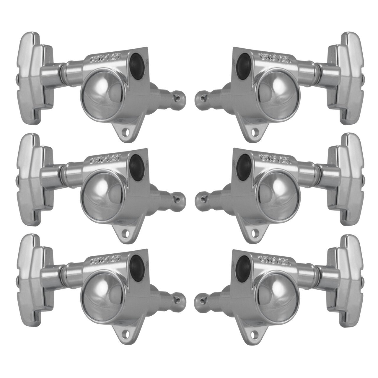 109C Super Rotomatics with 3-Step Button - Guitar Machine Heads, 3 + 3 - Chrome