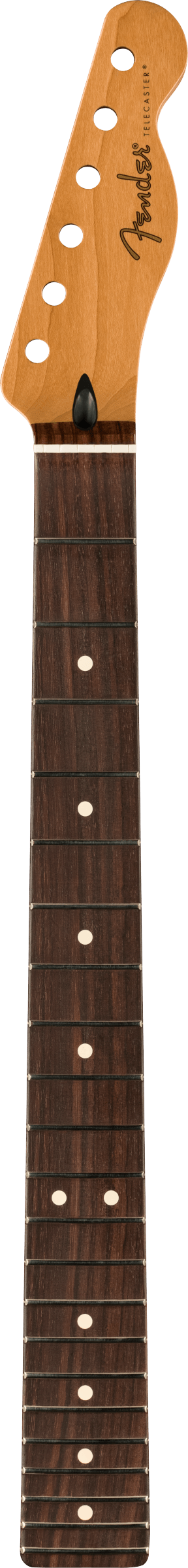 Satin Roasted Maple Telecaster Neck, 22 Jumbo Frets, 12", Rosewood, Flat Oval Shape