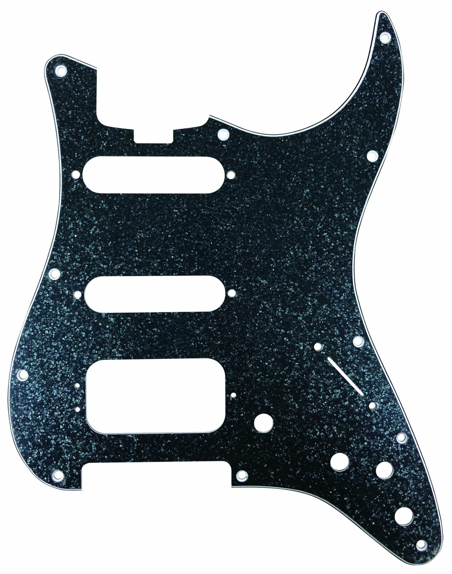 ST-Style HSS Pickguard (DPP ST BKS HSS), Black Sparkle