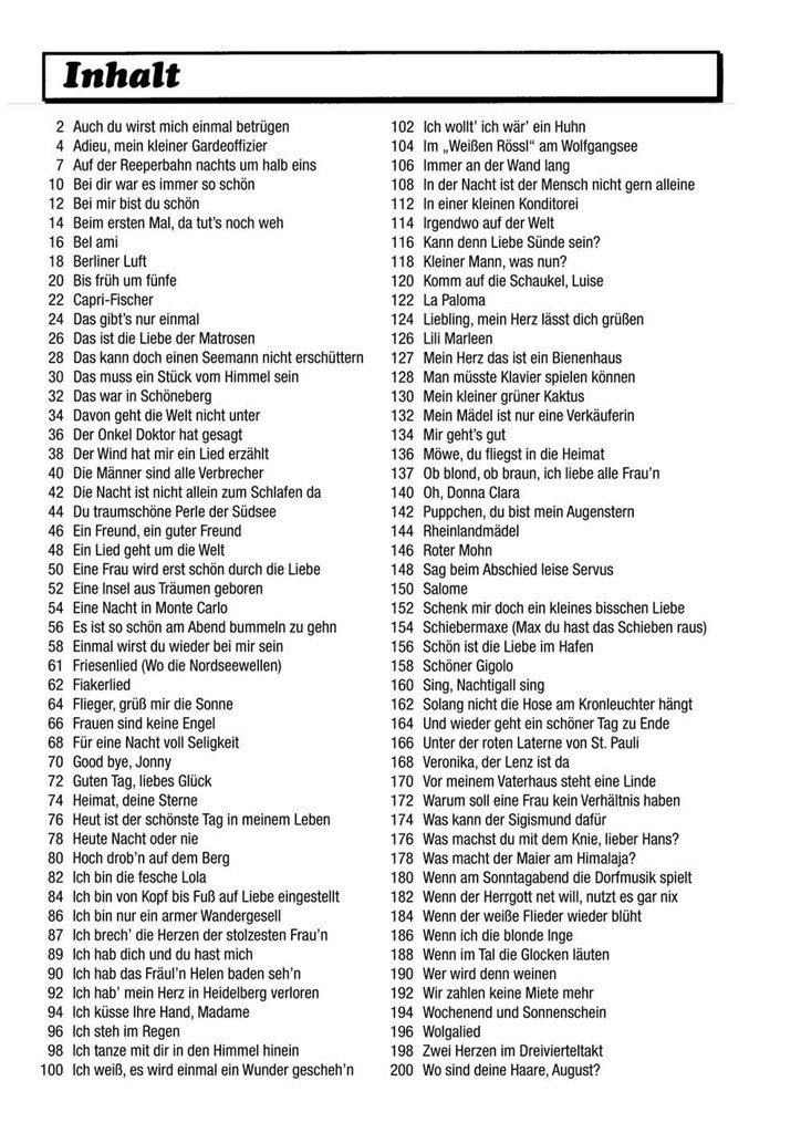 100 deutsche Schlager der 20er bis 40er Jahre