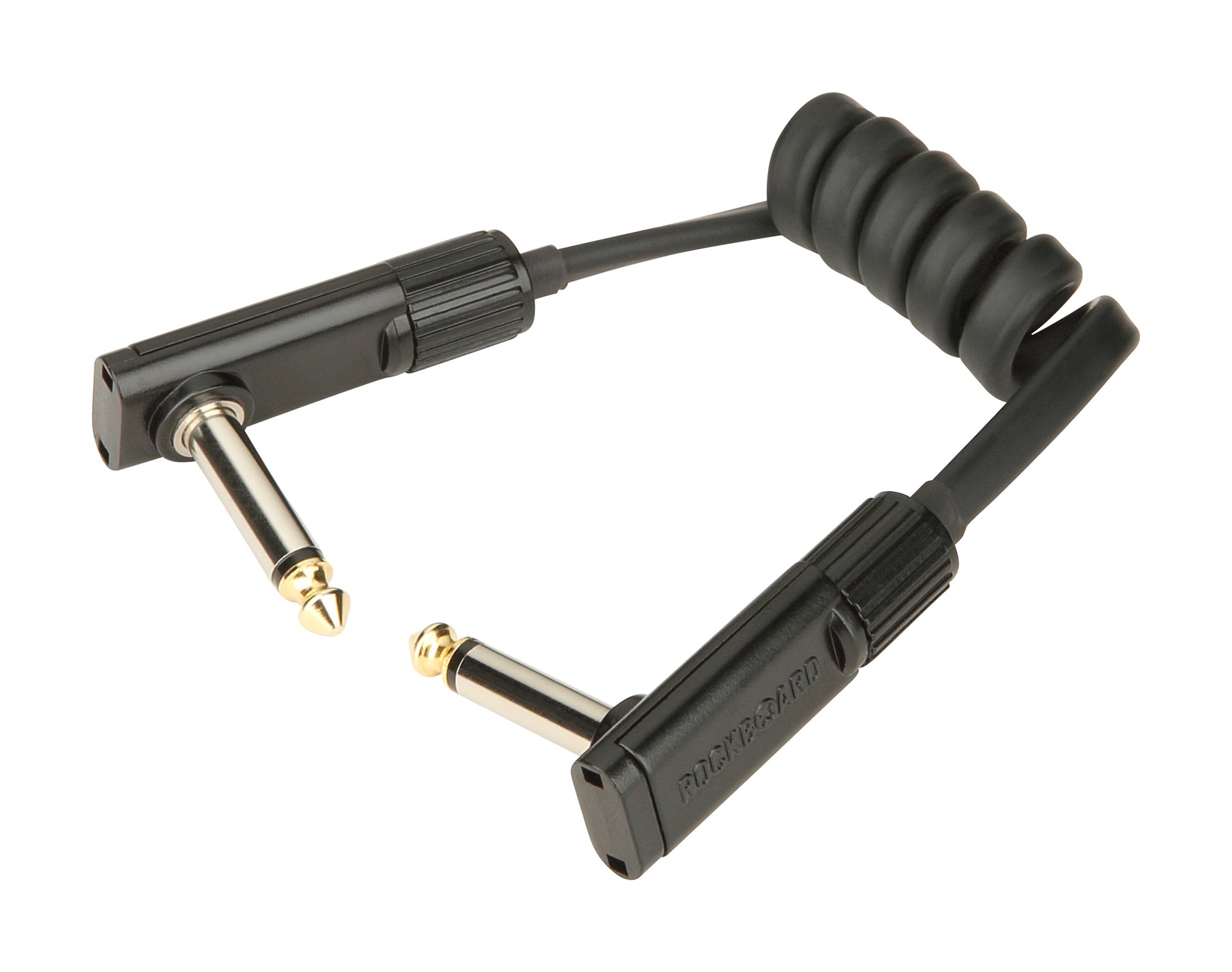 Black Coiled Series Flat Patch Cable - 30 cm / 11 13/16"