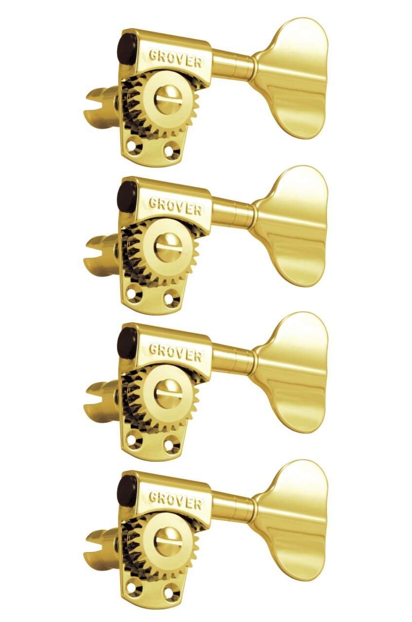 145G4 Titan Electric Bass Machines - Bass Machine Heads, 4-in-Line, Bass Side (Left) - Gold