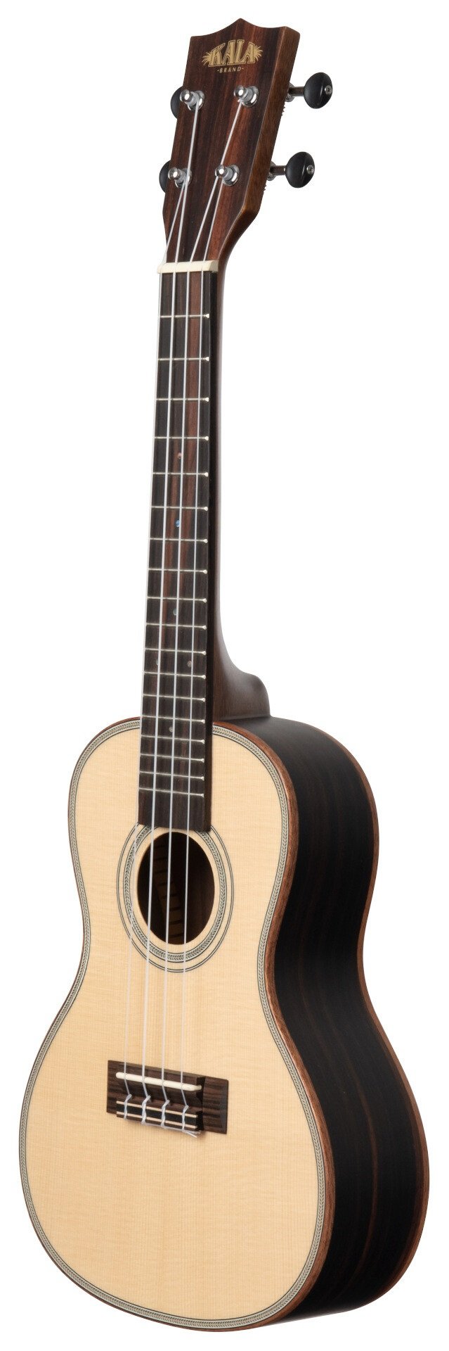 KA-SSEBY-C - Solid Spruce Top Ebony Concert Ukulele, with Bag (UB-C) 