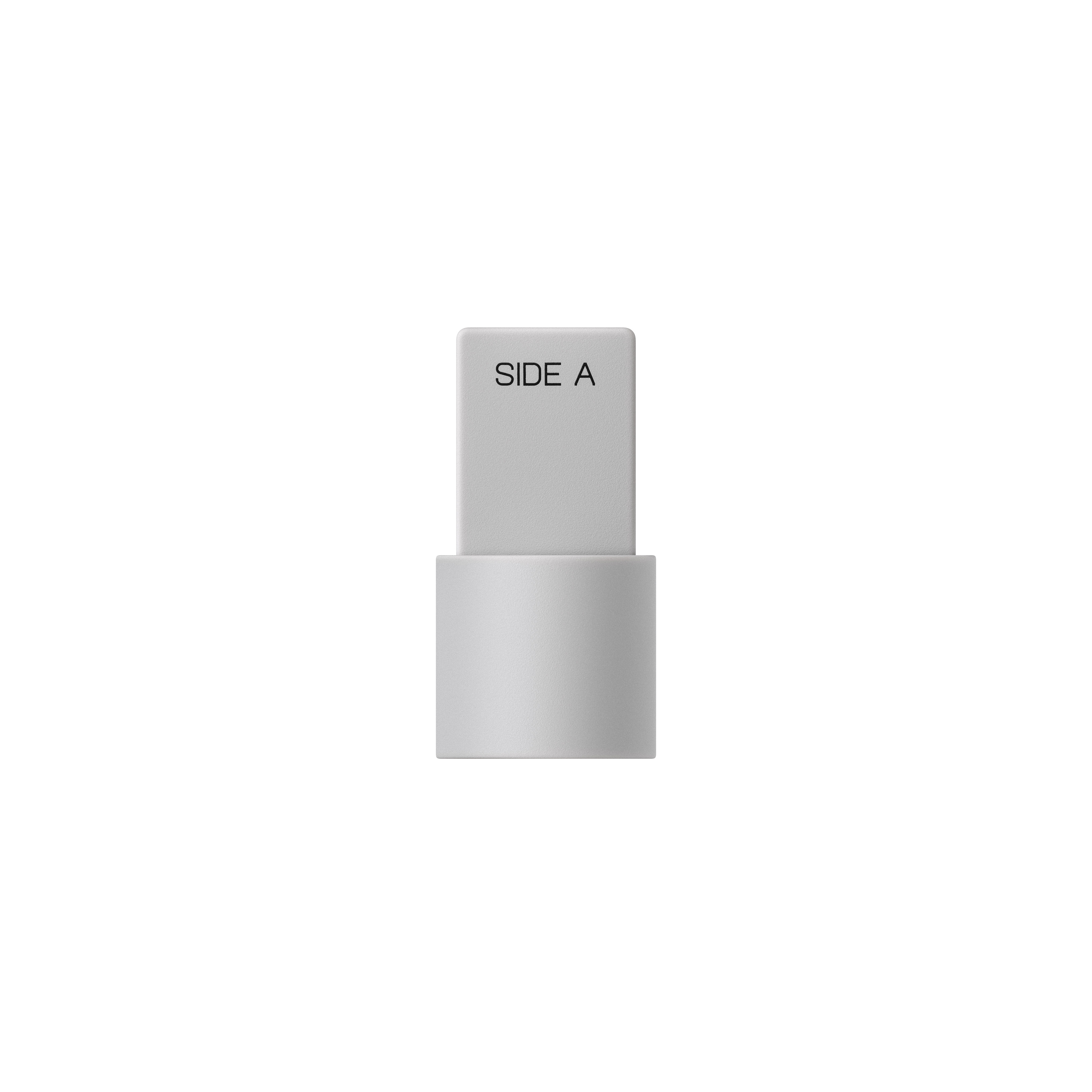 Adapter, Kunststoff, Hellgrau, Rechteckig, „Side A“-Aufdruck