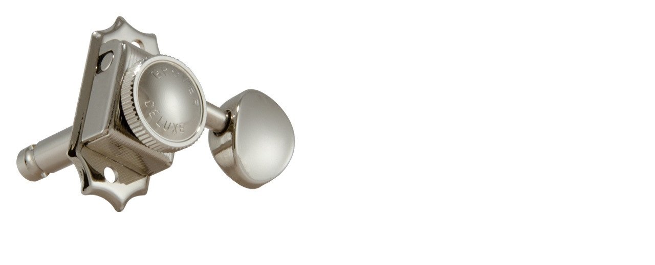 533N6 Vintage Locking Rotomatics with Metal Button - Guitar Machine Heads, 6-in-Line, Bass Side (Lef