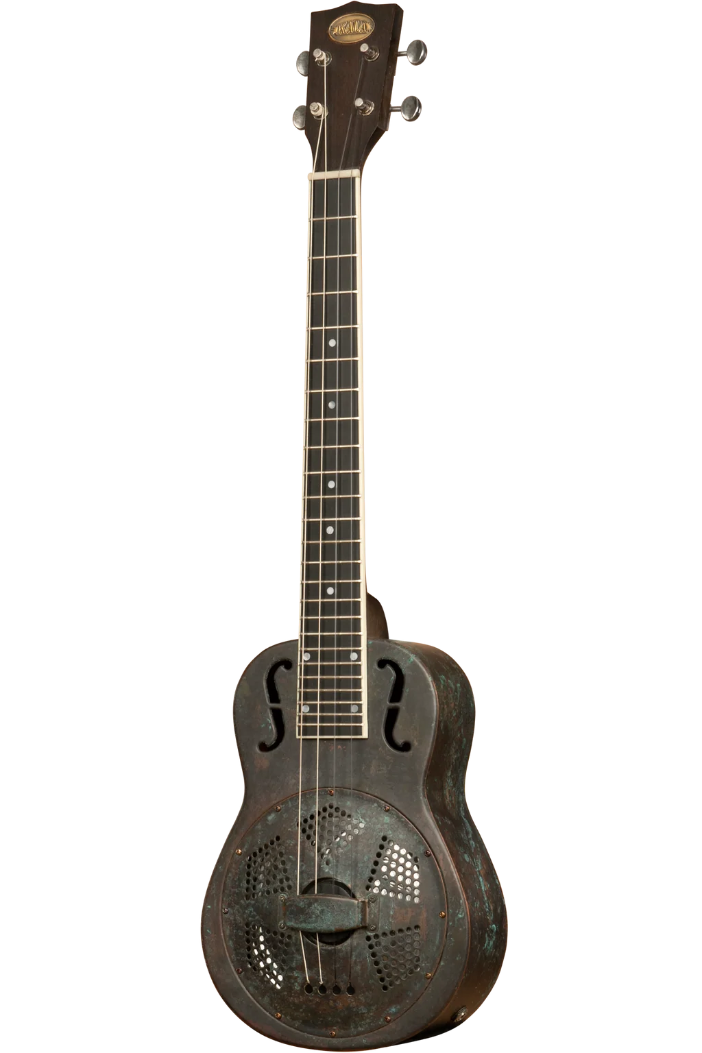 Antique Copper Baritone Resonator Ukulele mit Pickup