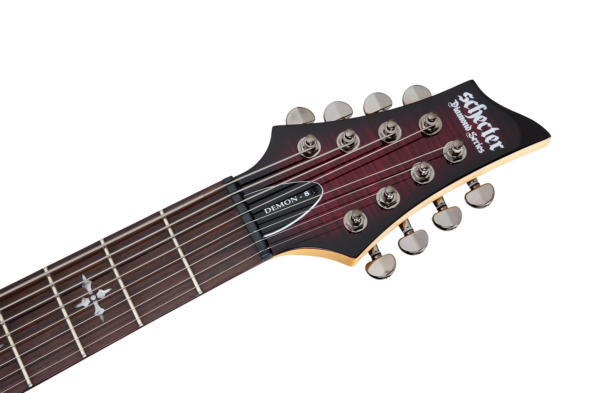 Demon 8 Crimson Red Burst E-Gitarre