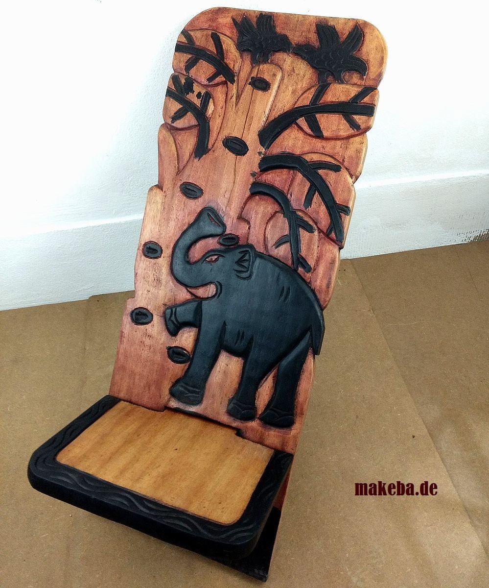 Afrikanischer Steckstuhl aus Ghana, groß 