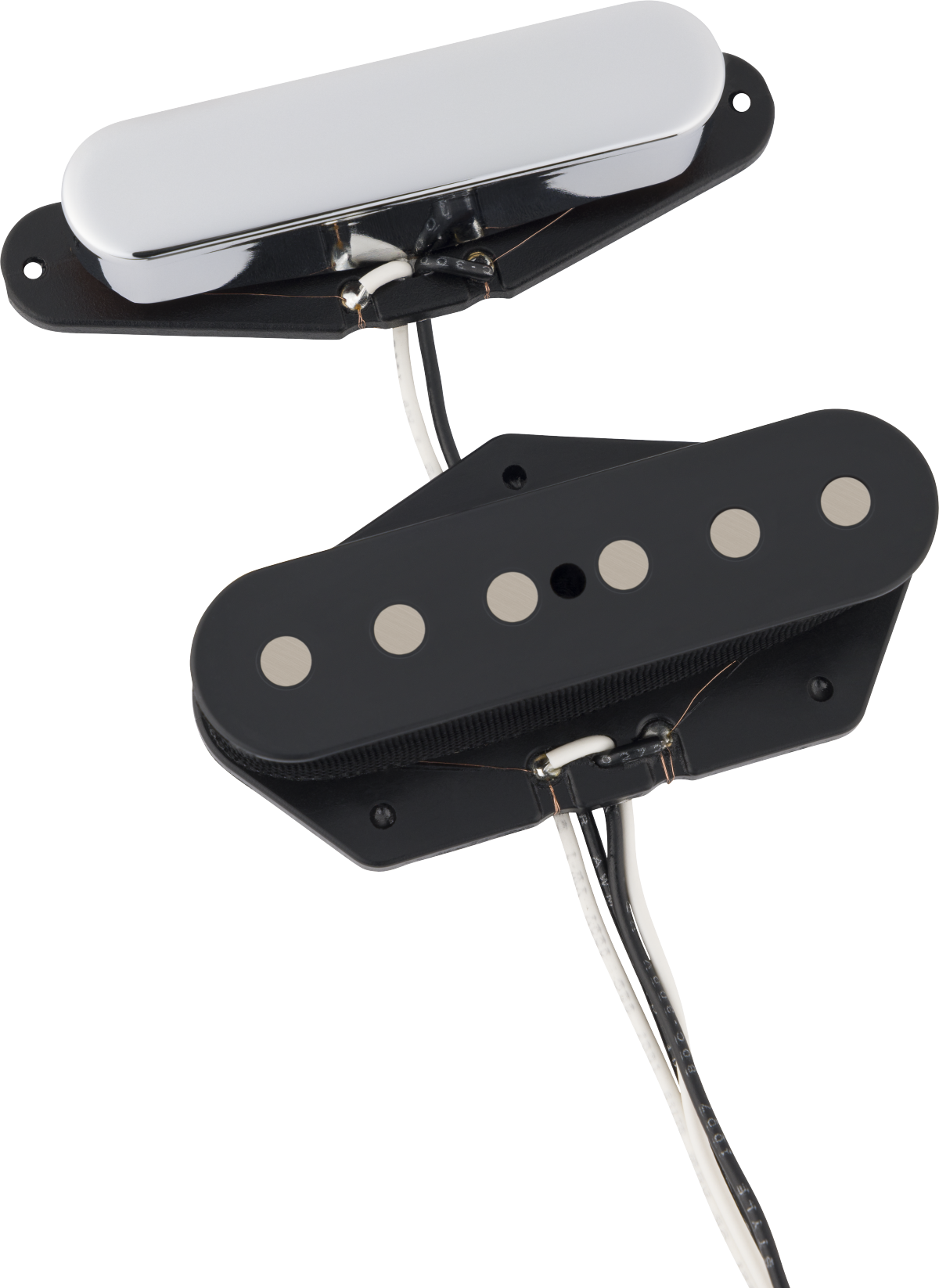 E-Gitarren-Tonabnehmer, Single-Coil, schwarz, Keramikmagnet, Anschlusskabel
