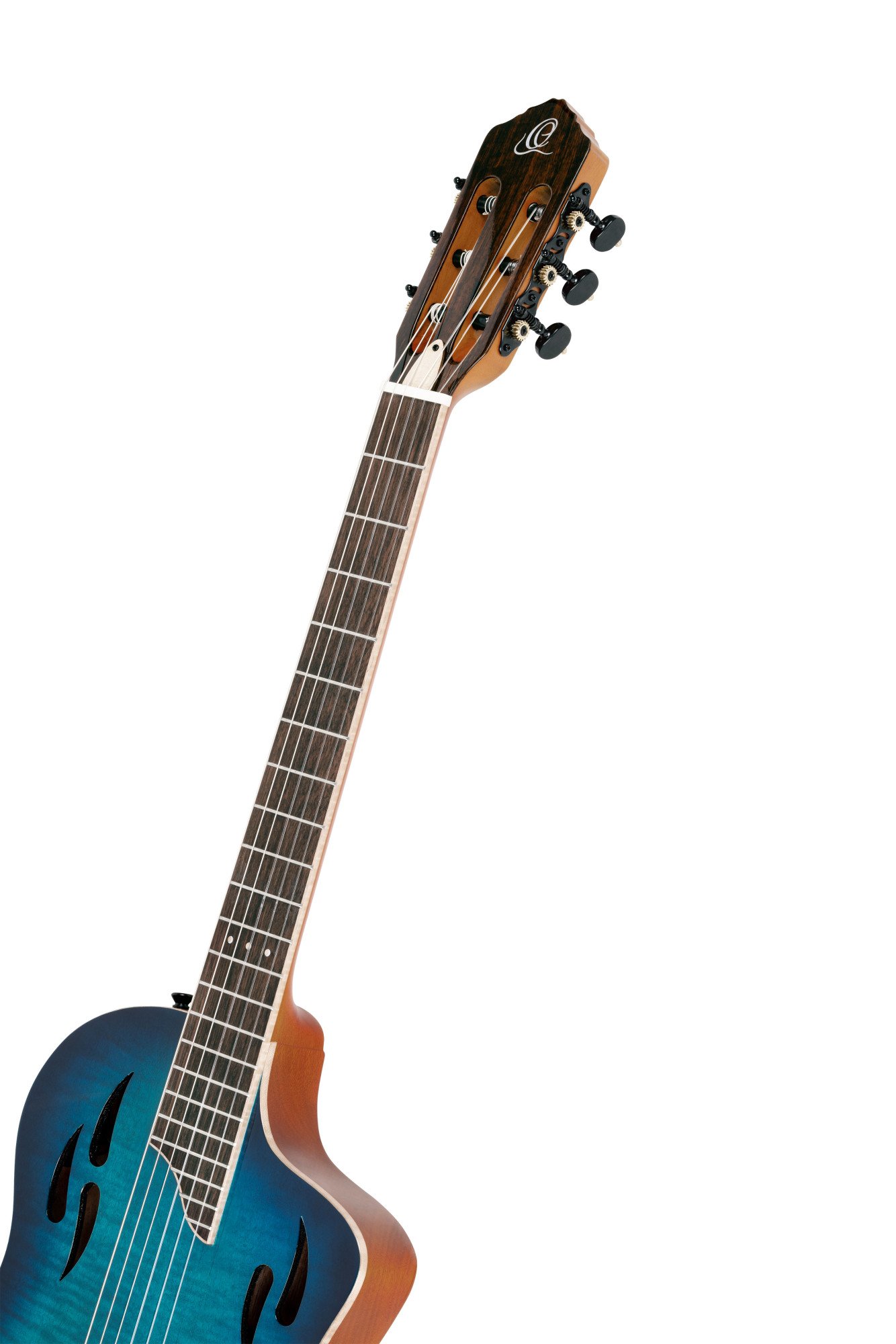 TourPlayer DeLuxe Nylon Gitarre flamed Maple Blue, with Bag