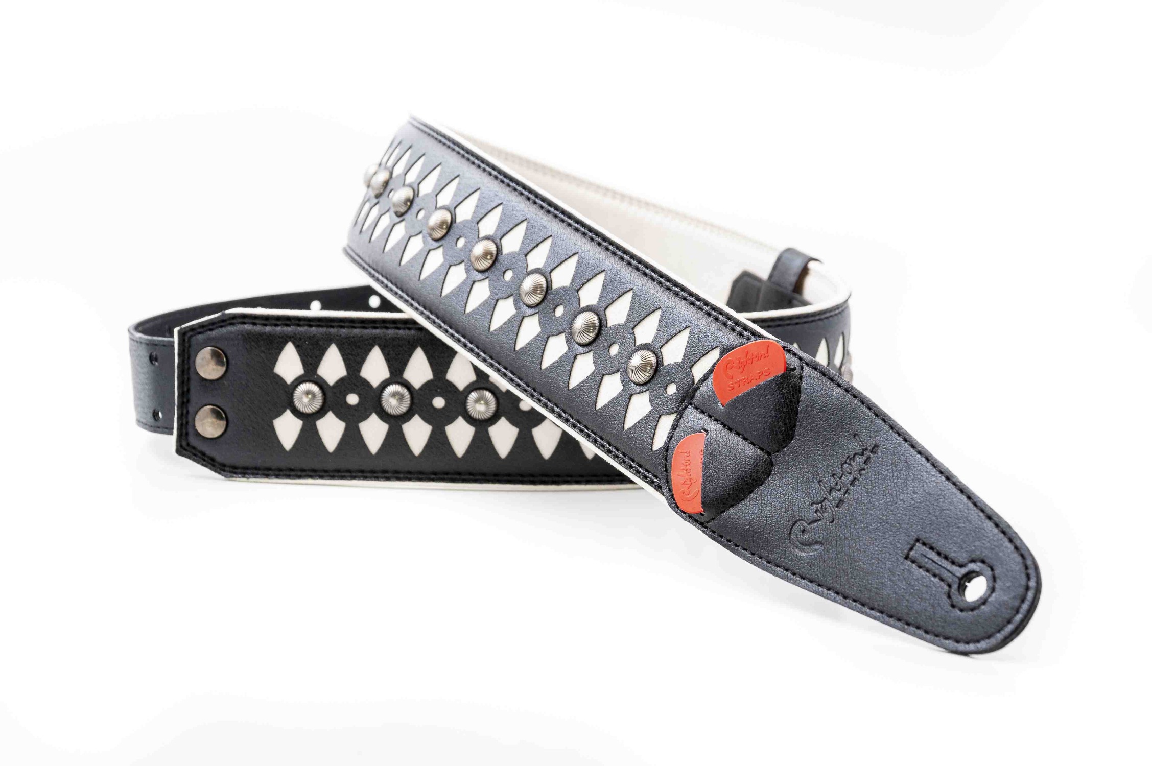 Armour White Guitar Strap