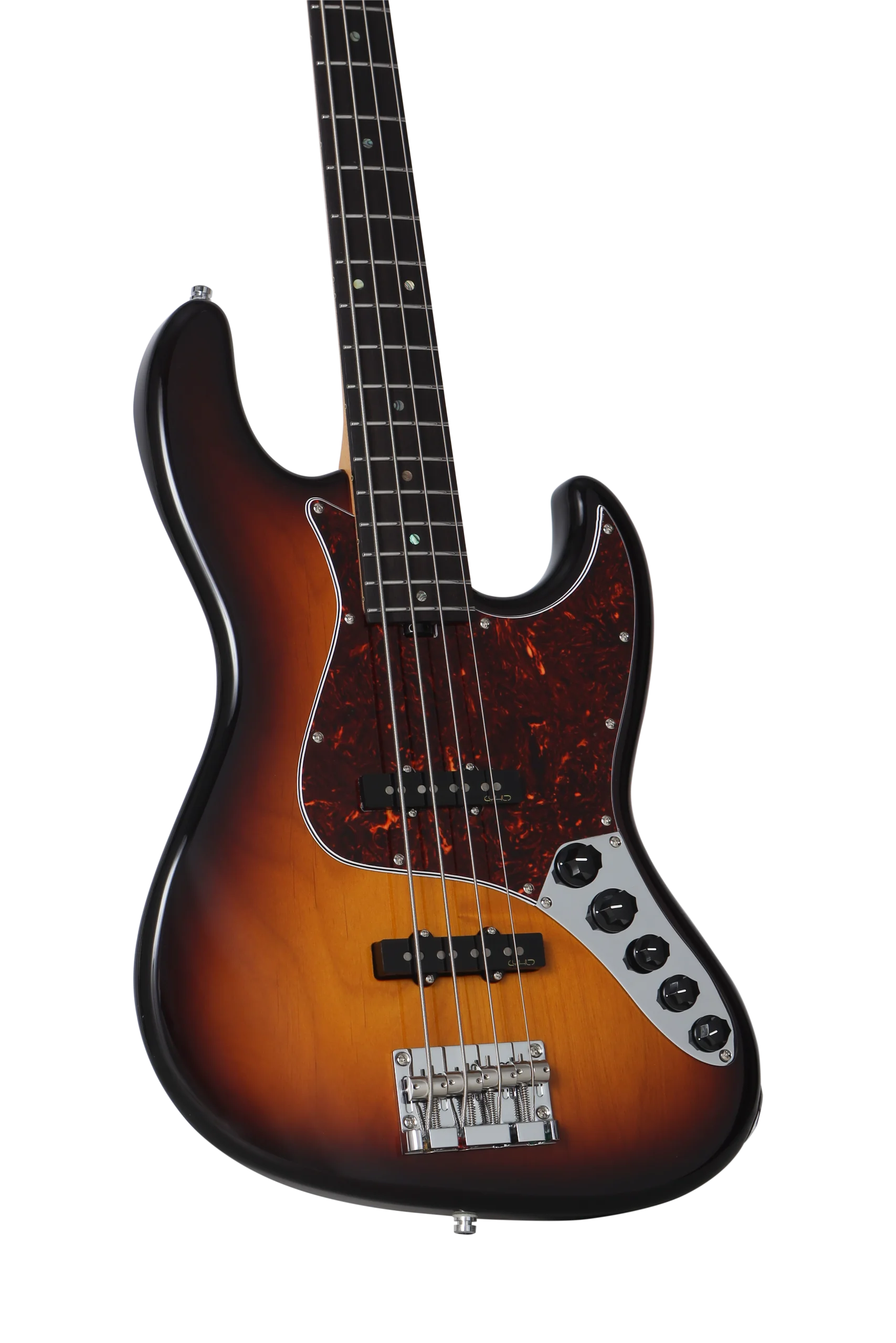 KJB5-Custom Rosewood Act Bass  Sunburst
