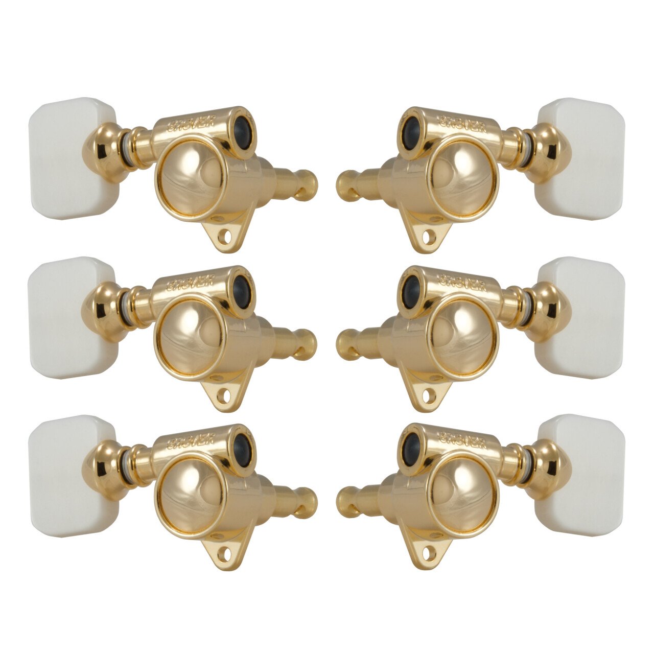 103G Original 'Milk Bottle' Style Rotomatics with Pearloid Button - Guitar Machine Heads, 3 + 3 - Go