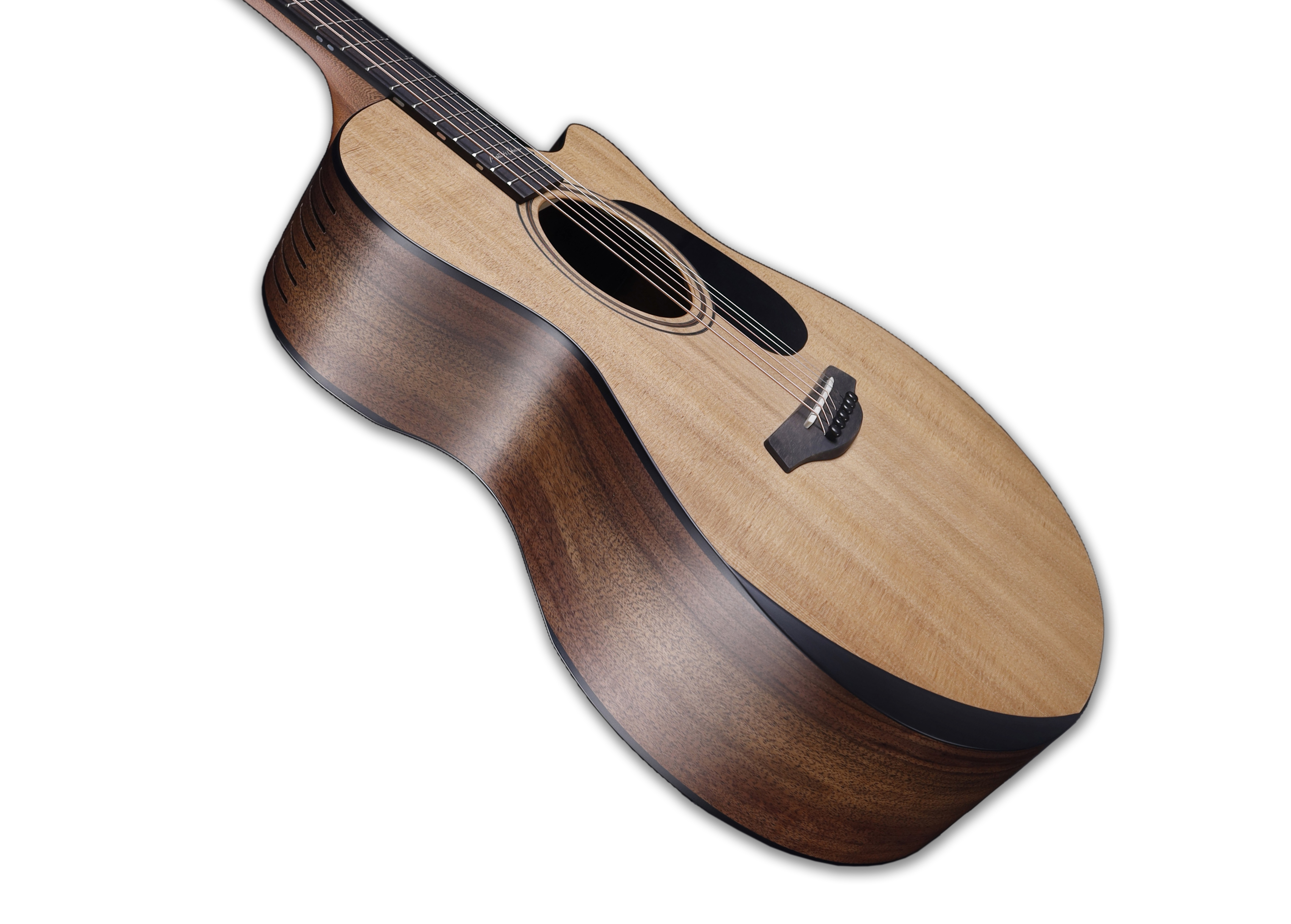 Akustikgitarre, Stahlsaitengitarre, Holzkorpus, Naturfarben, Cutaway