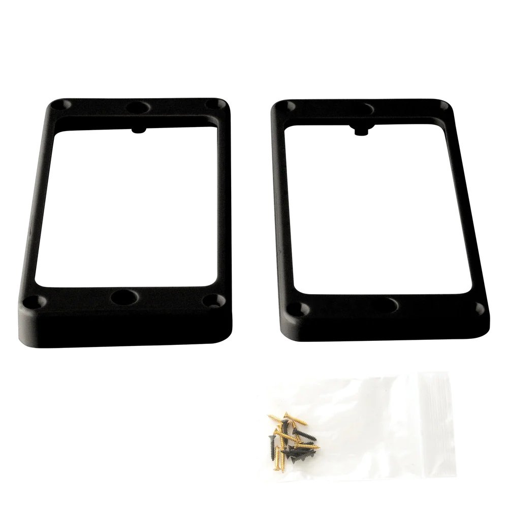 Core/S2 Humbucker Pickup Rings, Universal Angle/Tall, Black (Stoptail Models)