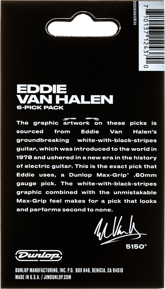 EVH Frankenstein White 0.60mm Player's Pack 6 Stck.