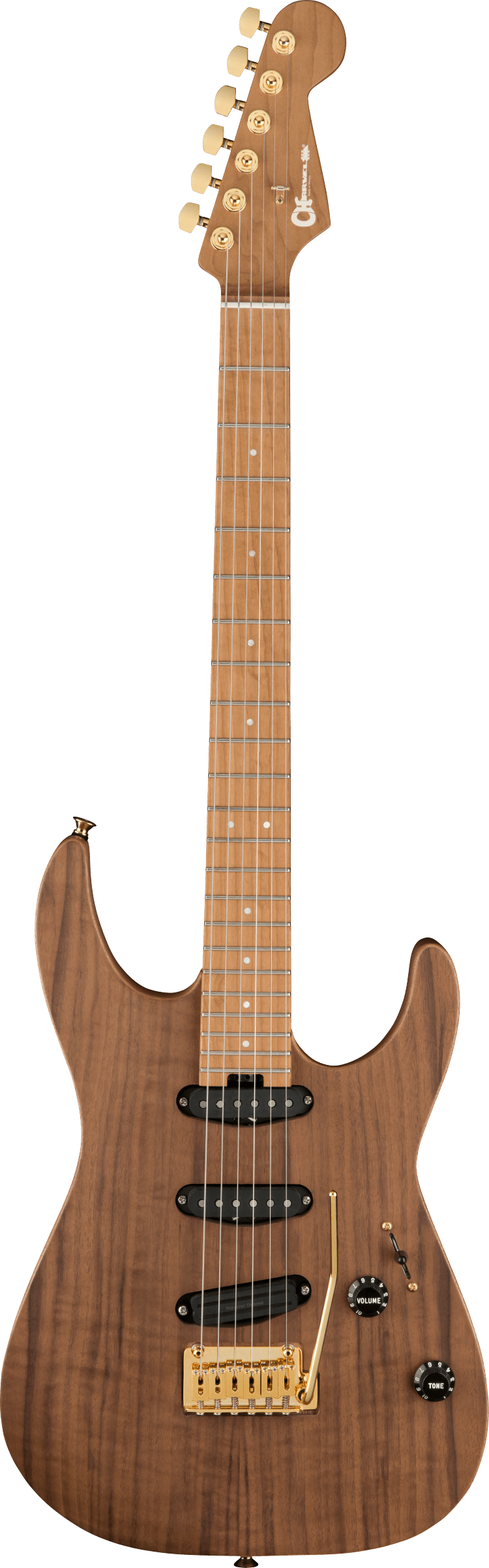 Pro-Mod DK22 SSS 2PT CM Mahogany with Walnut, Natural
