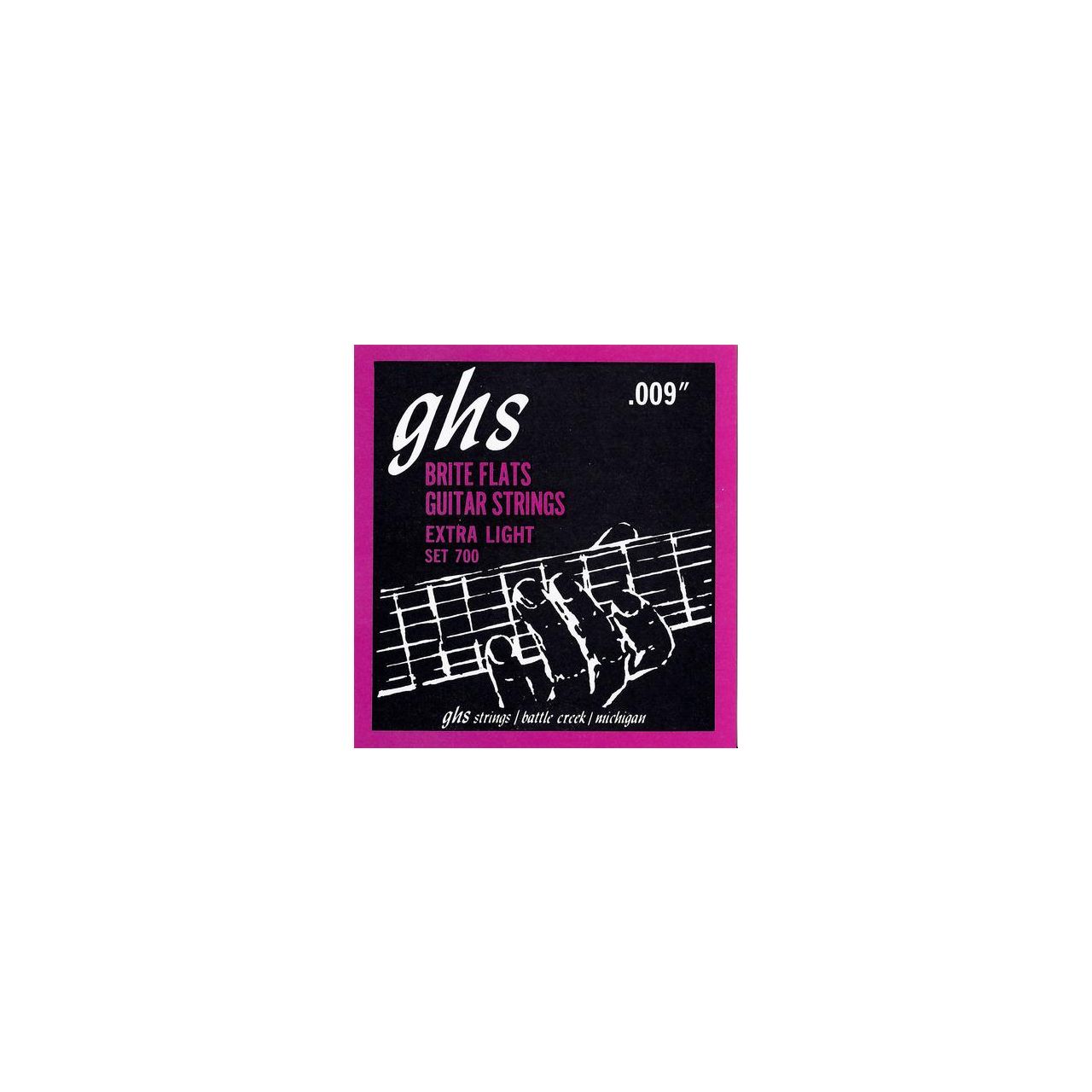 Brite Flats - 700 - Electric Guitar String Set, Extra Light, .009-.042