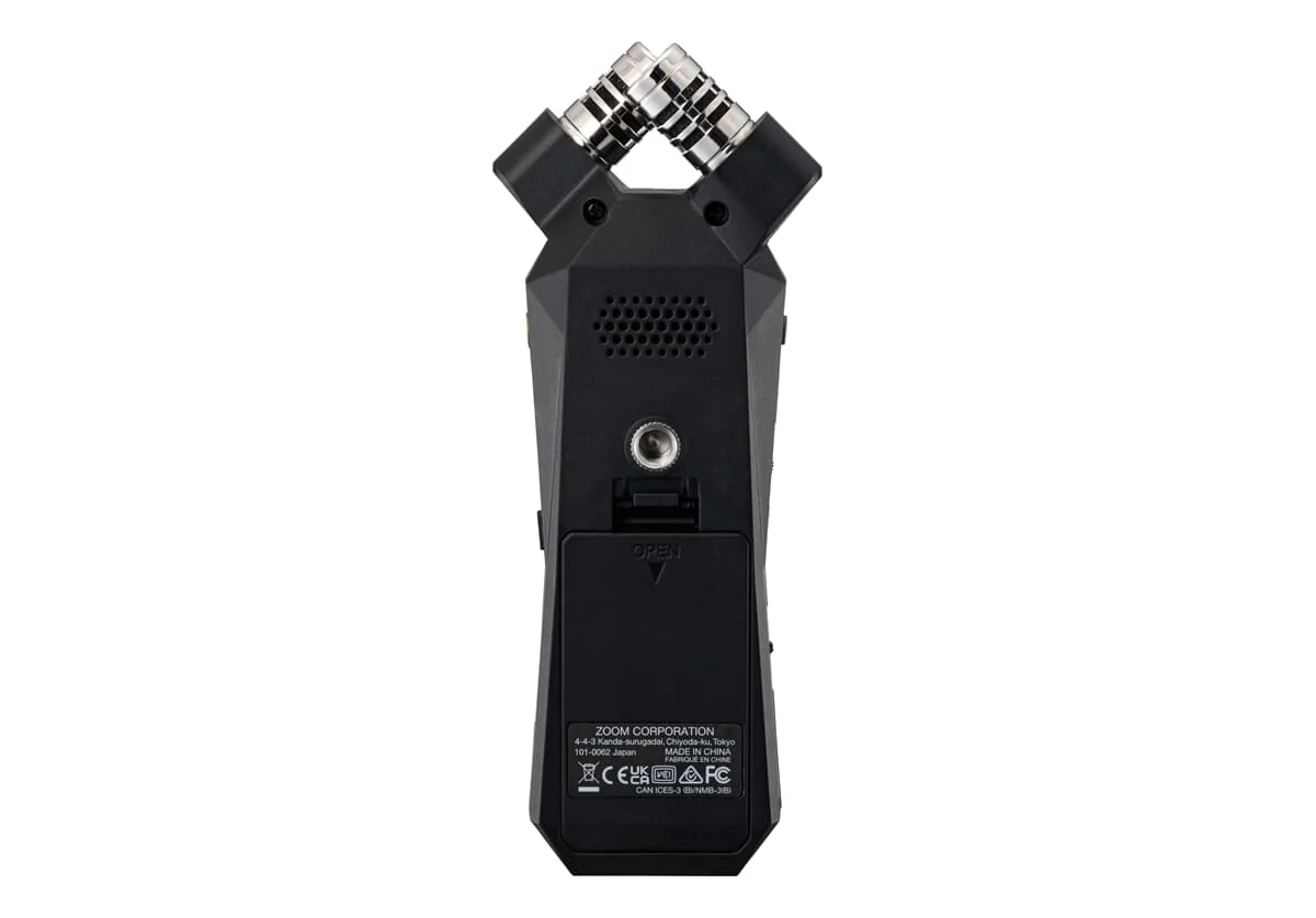 Zoom H1essential - Mobiler 32-Bit-Float Audio Recorder Hinteransicht