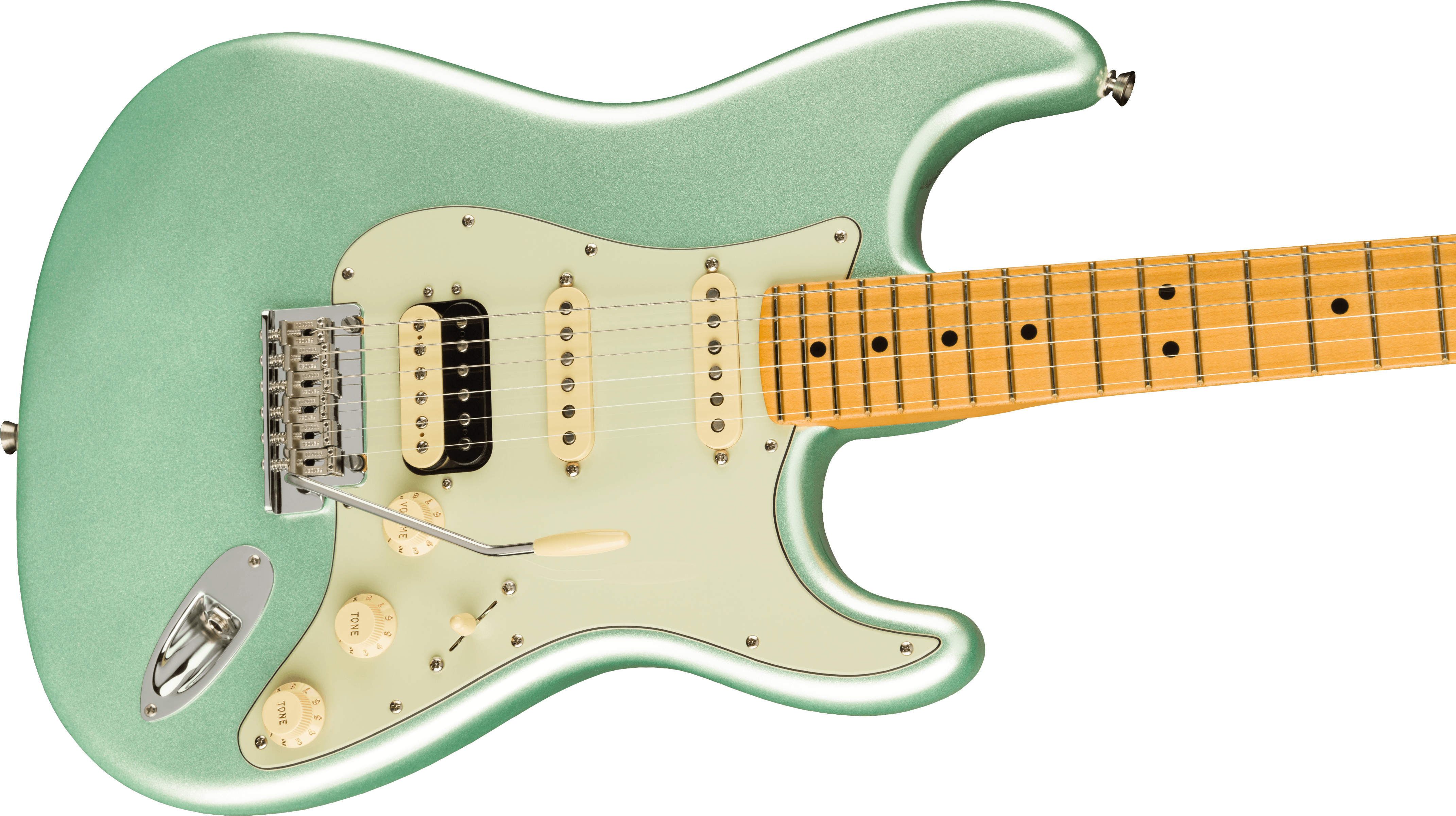American Professional II Stratocaster® HSS, Maple Fingerboard, Mystic Surf Green