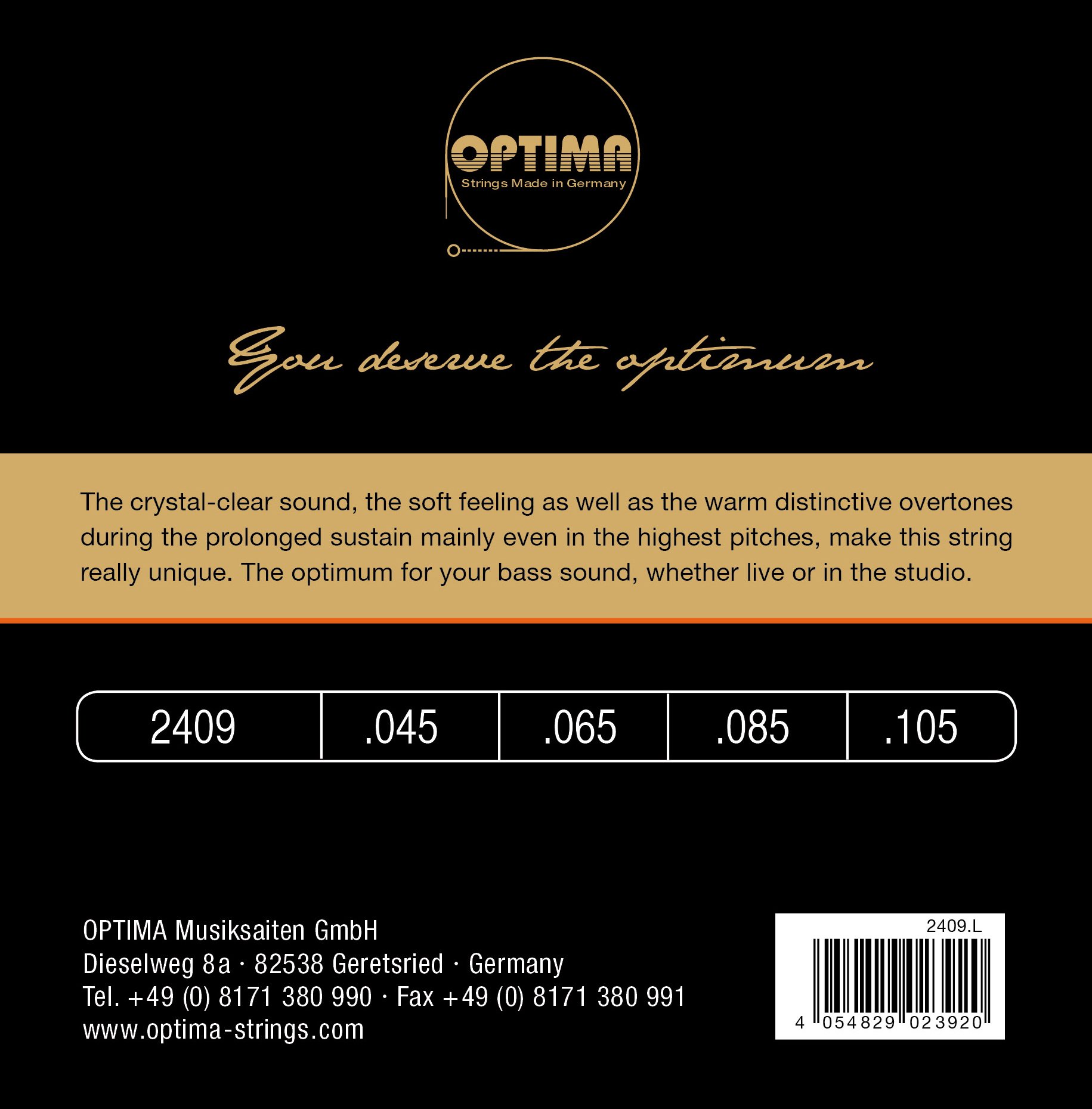 2409L Bass Gold Strings